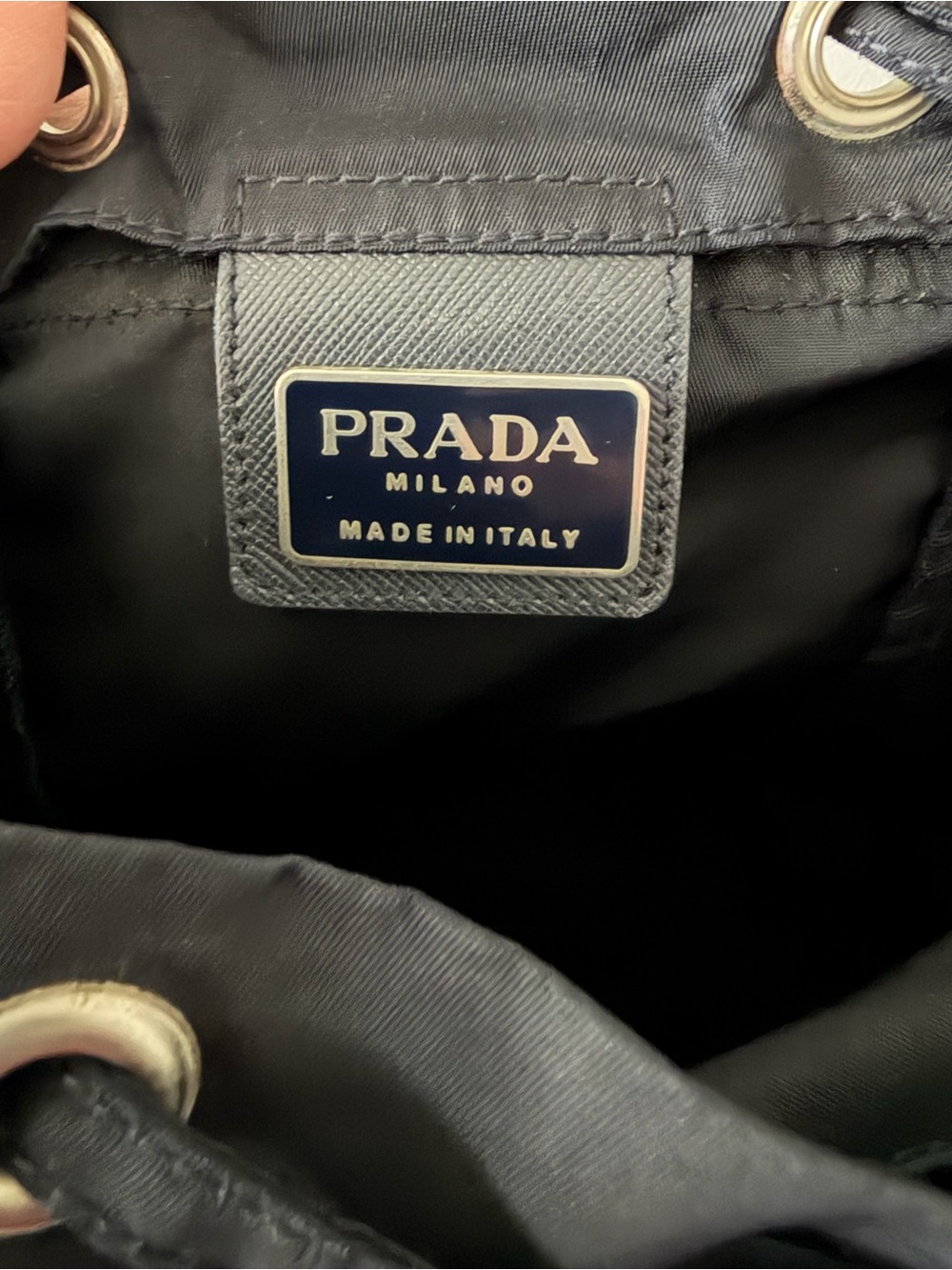 Prada Black Nylon Drawstring Mini Backpack - Picture 3 of 10